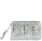 Glimmer Fringe Clutch